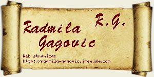 Radmila Gagović vizit kartica
